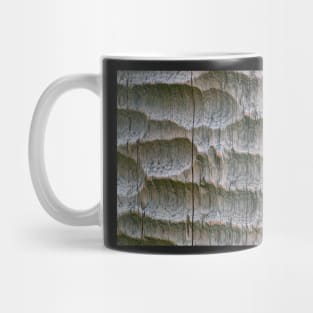 Wooden surface with chisel grooves, chisel wood texture pattern. Mug